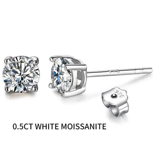 Load image into Gallery viewer, 2CT Moissanite Stud Earrings - 925 Silver
