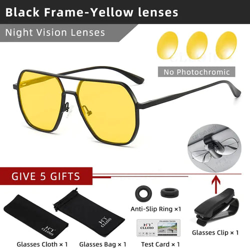 Load image into Gallery viewer, CLLOIO  Aluminum Photochromic Sunglasses
