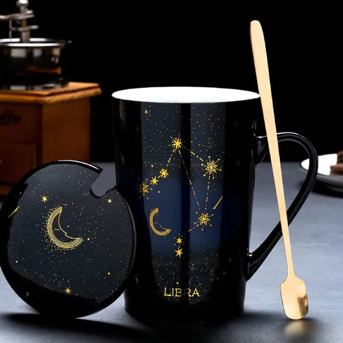 Load image into Gallery viewer, 12 Constellations Creative Mugs With Spoon
