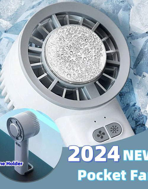 Load image into Gallery viewer, 2024 Summer Gadget Handheld Turbo Jet Fan Mini Portable Ice Cold Fan Generation Brushless Motor Wind High Speed Duct Fans Violent Blower
