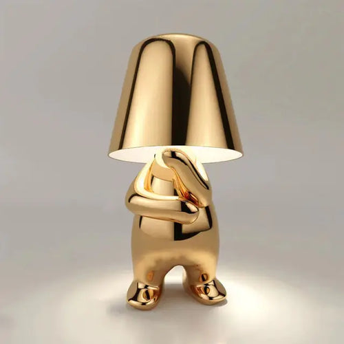 Load image into Gallery viewer, Italy Little Golden Man LED Table Lamp
