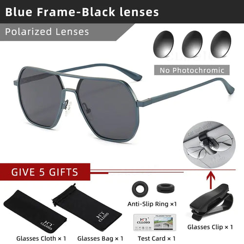 Load image into Gallery viewer, CLLOIO  Aluminum Photochromic Sunglasses
