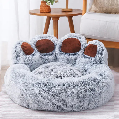 Load image into Gallery viewer, Pet Bear Paw Shape House Bed
