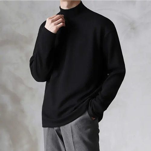 Load image into Gallery viewer, Casual Velvet Turtleneck Men Loose Sweater
