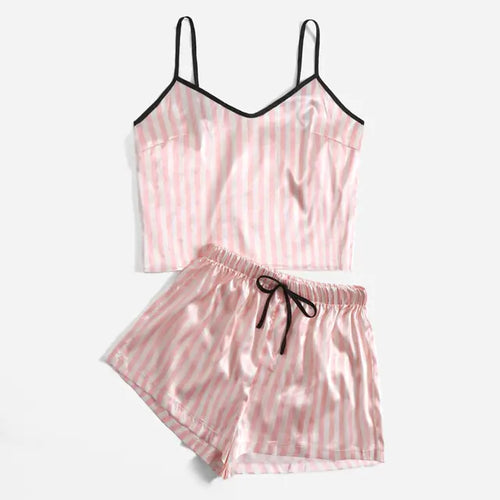 Load image into Gallery viewer, Sexy Stripe Women Sleepwear Set
