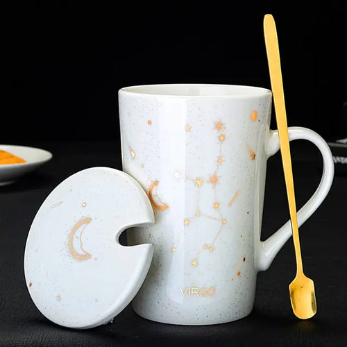 Load image into Gallery viewer, 12 Constellations Creative Mugs With Spoon
