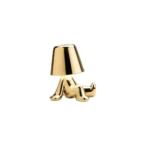 Load image into Gallery viewer, Italy Little Golden Man LED Table Lamp
