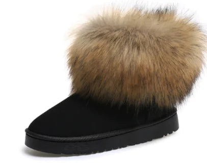 Load image into Gallery viewer, Women&#39;s Fox Fur Snow Boots
