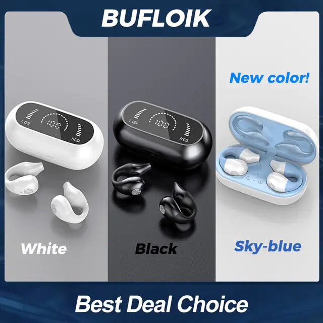 Bone Conduction Earphone Bluetooth 5.2 Ear Clip