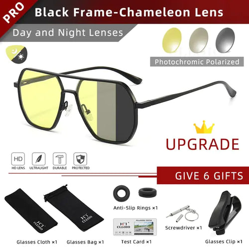 Load image into Gallery viewer, CLLOIO  Aluminum Photochromic Sunglasses
