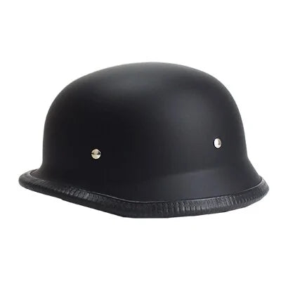 Load image into Gallery viewer, Retro Leather Half Cruise German Helmet For Motorcycle
