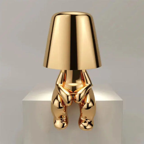 Load image into Gallery viewer, Italy Little Golden Man LED Table Lamp
