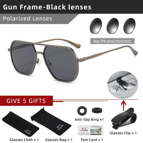 Load image into Gallery viewer, CLLOIO  Aluminum Photochromic Sunglasses
