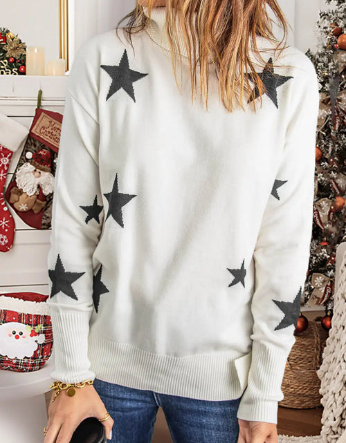 Load image into Gallery viewer, Star Print Sweater
