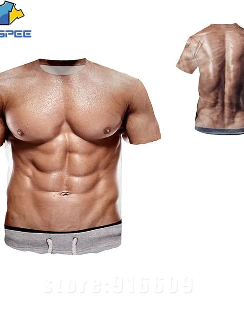 Load image into Gallery viewer, 3D Printed Fake Muscle T-shirts
