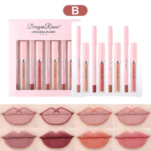 Load image into Gallery viewer, 4pcs Lip Gloss Lip Liner Pen Set
