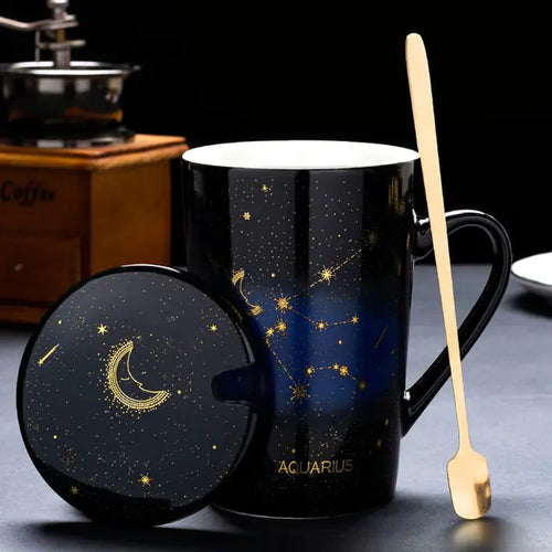 Load image into Gallery viewer, 12 Constellations Creative Mugs With Spoon
