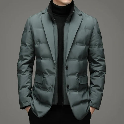 Load image into Gallery viewer, Men&#39;s Winter Fake Two-piece Warm Blazer
