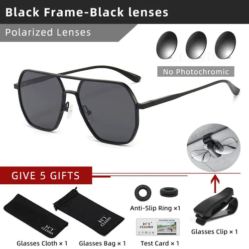 Load image into Gallery viewer, CLLOIO  Aluminum Photochromic Sunglasses
