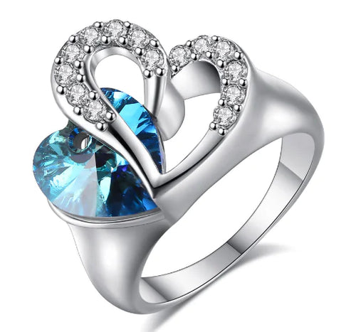 Load image into Gallery viewer, Heart Stone Ring
