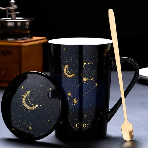 Load image into Gallery viewer, 12 Constellations Creative Mugs With Spoon
