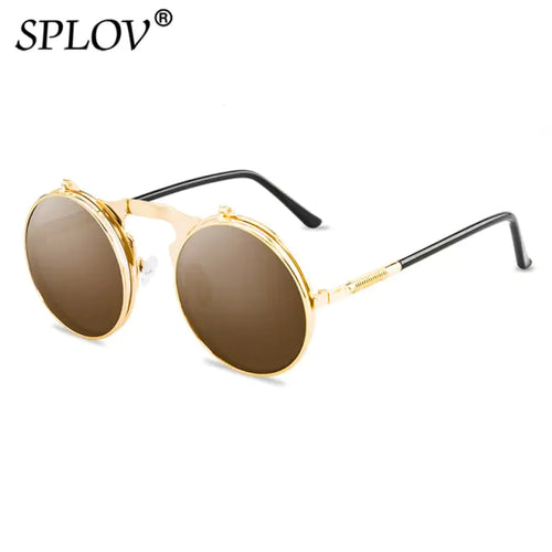 Load image into Gallery viewer, Vintage Steampunk Flip Sunglasses
