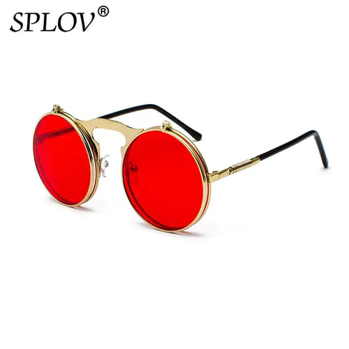 Load image into Gallery viewer, Vintage Steampunk Flip Sunglasses
