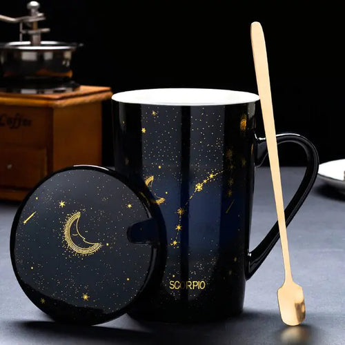 Load image into Gallery viewer, 12 Constellations Creative Mugs With Spoon
