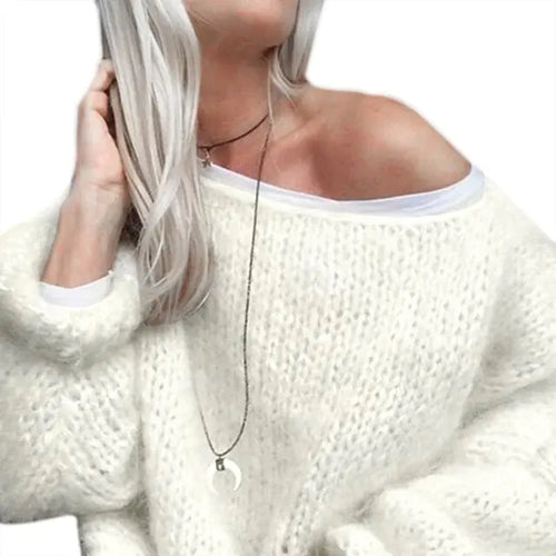 Load image into Gallery viewer, Women&#39;s Chunky Knitted Fluffy Pullover Tops
