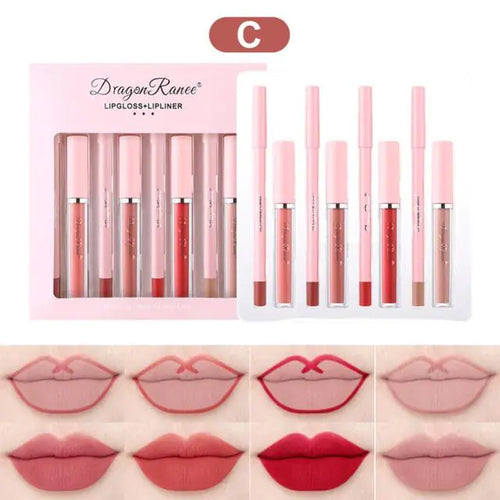 Load image into Gallery viewer, 4pcs Lip Gloss Lip Liner Pen Set
