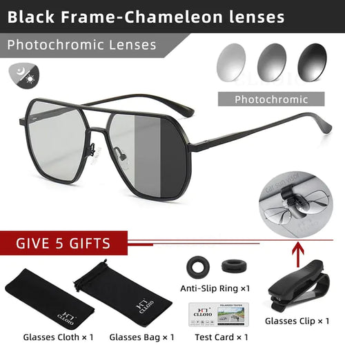 Load image into Gallery viewer, CLLOIO  Aluminum Photochromic Sunglasses
