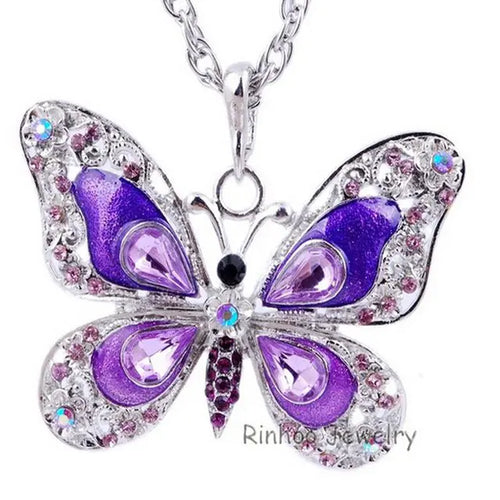 Load image into Gallery viewer, Colorful Butterfly Necklace
