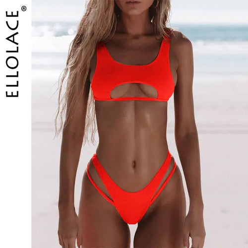 Load image into Gallery viewer, High Cut Hollow Out Micro Swimwear
