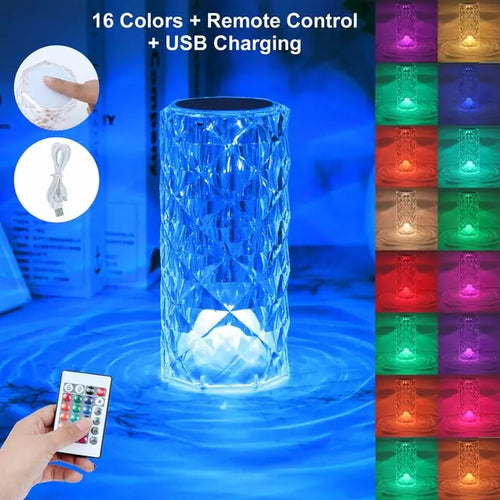 Load image into Gallery viewer, Crystal LED Table Night Lamp
