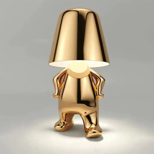 Load image into Gallery viewer, Italy Little Golden Man LED Table Lamp
