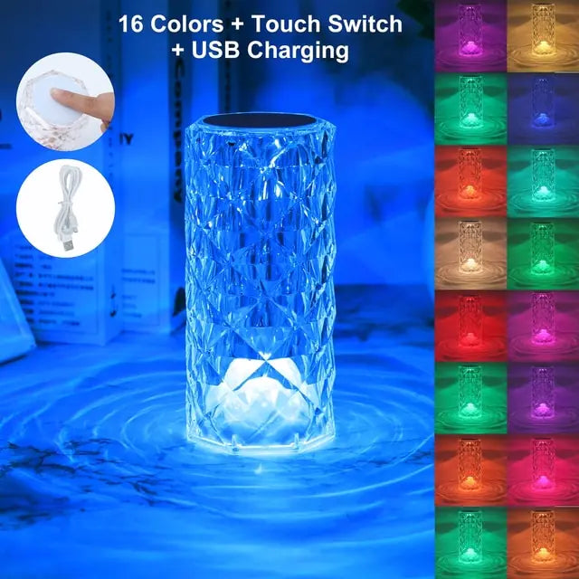 Crystal LED Table Night Lamp