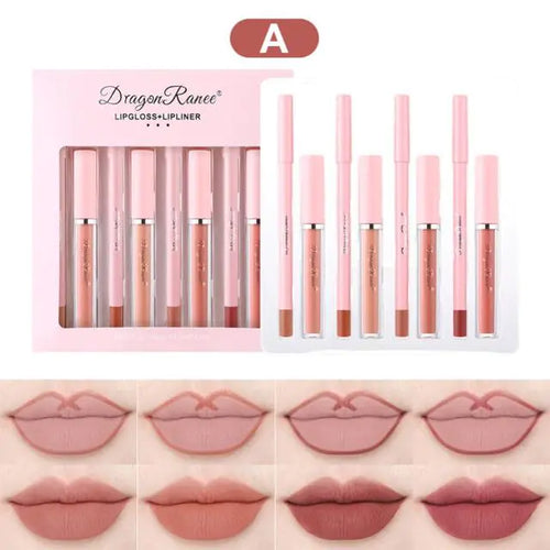 Load image into Gallery viewer, 4pcs Lip Gloss Lip Liner Pen Set
