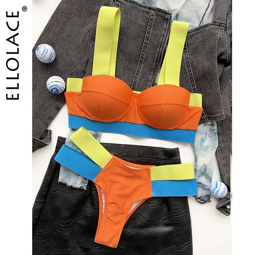 Load image into Gallery viewer, Patchwork Sexy Swimwear
