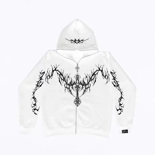 Load image into Gallery viewer, Gothic Clothing Trend Zipper Hoodies
