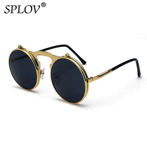 Load image into Gallery viewer, Vintage Steampunk Flip Sunglasses
