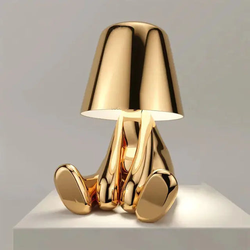 Load image into Gallery viewer, Italy Little Golden Man LED Table Lamp
