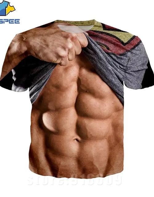 Load image into Gallery viewer, 3D Printed Fake Muscle T-shirts
