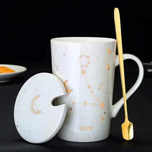 Load image into Gallery viewer, 12 Constellations Creative Mugs With Spoon
