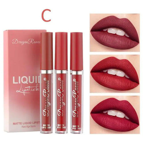 Load image into Gallery viewer, 3pc/set Waterproof Matte Velvet Lip Gloss
