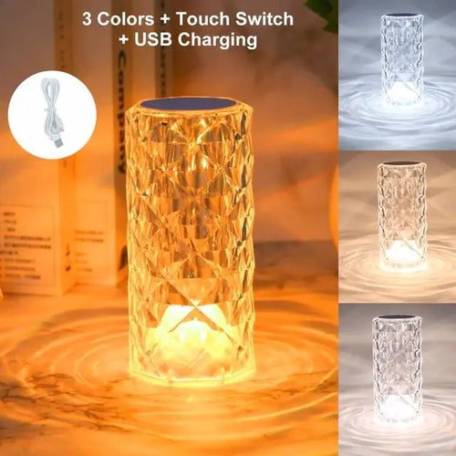 Load image into Gallery viewer, Crystal LED Table Night Lamp
