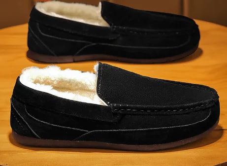 Load image into Gallery viewer, Fluffy Men&#39;s Slippers Toasty Black
