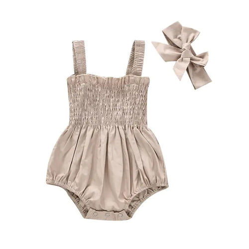 Load image into Gallery viewer, Infant Baby Girls Summer Elastic Jumpsuit Rompers
