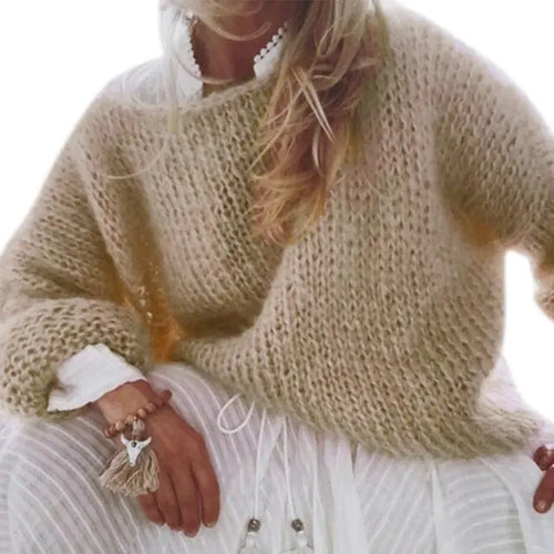 Load image into Gallery viewer, Women&#39;s Chunky Knitted Fluffy Pullover Tops
