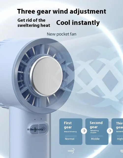 Load image into Gallery viewer, 2024 Summer Gadget Handheld Turbo Jet Fan Mini Portable Ice Cold Fan Generation Brushless Motor Wind High Speed Duct Fans Violent Blower
