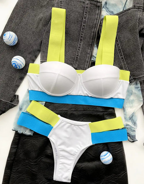 Load image into Gallery viewer, Patchwork Sexy Swimwear
